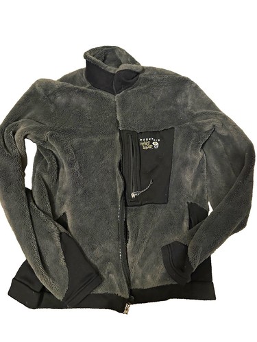 Mountain Hardwear Men’s L Regular Full Zip Fleece Jacket Gray/Black Logo