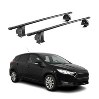 Stahl DachträGer FüR Ford Focus III SchräGheck Kombi 2011-2018 TÜV 2Tlg Schwarz