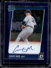 2021 Panini Donruss Optic Casey Mize Rated Rookie Purple Stars Auto RC #/99