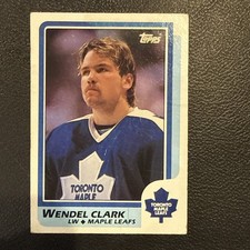 1986-87 Wendel Clark Topps Rookie RC Toronto Maple Leafs Captain All Star