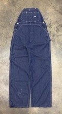 True Vintage 1960s Lee Sanforized Denim Low-Back Bib Overalls 34x33 NO STRAPS