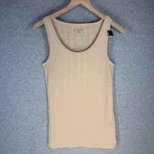 Attention Women's Beige Medium Tank Top Cotton Polyester New
