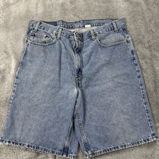 Levis 550 Jean Shorts Men's 38 Blue Denim Jean Baggy Loose 2002 Y2K