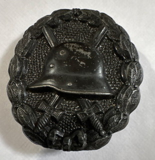 WWI German Black Wound Badge Pinback Medal Original Militaria (1914 18)