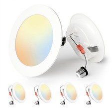 4 Inch LED Can Lights Dimmable Retrofit Recessed 5CCT 7W 700LM IC 4 PCS