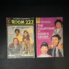 Vintage Dell TV Comic Lot Room 222 #1 & Courtship of Eddie&rsquo;s Father #1 1970