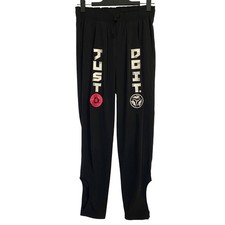 NIKE DRI-FIT JUST DO IT JOGGERS TRACK PANTS BLACK SMALL