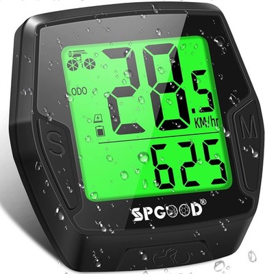 Fahrradcomputer Kabellos 21 Funktionen HD Display Automatischer Start Stopp