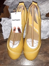 BRAND NEW IN BOX HUSH PUPPIES JANESSA BALLERINA YELLOW UK SIZE 7 LEATHER