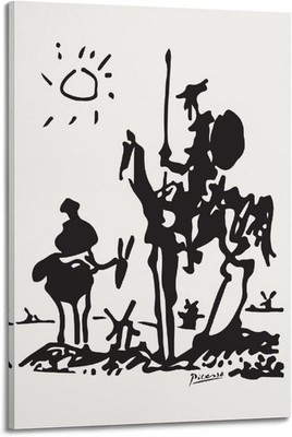 Pablo Picasso Paintings - (Don Quixote,1955) Poster Print Photo Art Painting 