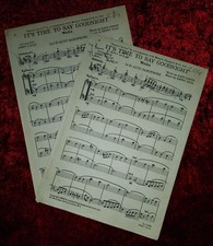 It's Time To Say Goodnight Sheet Music 1st/2nd Alto Saxophone . Ref00069
