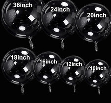 Transparent Bobo Balloons 10pcs Clear Bubble Balloons 12-36 Inch