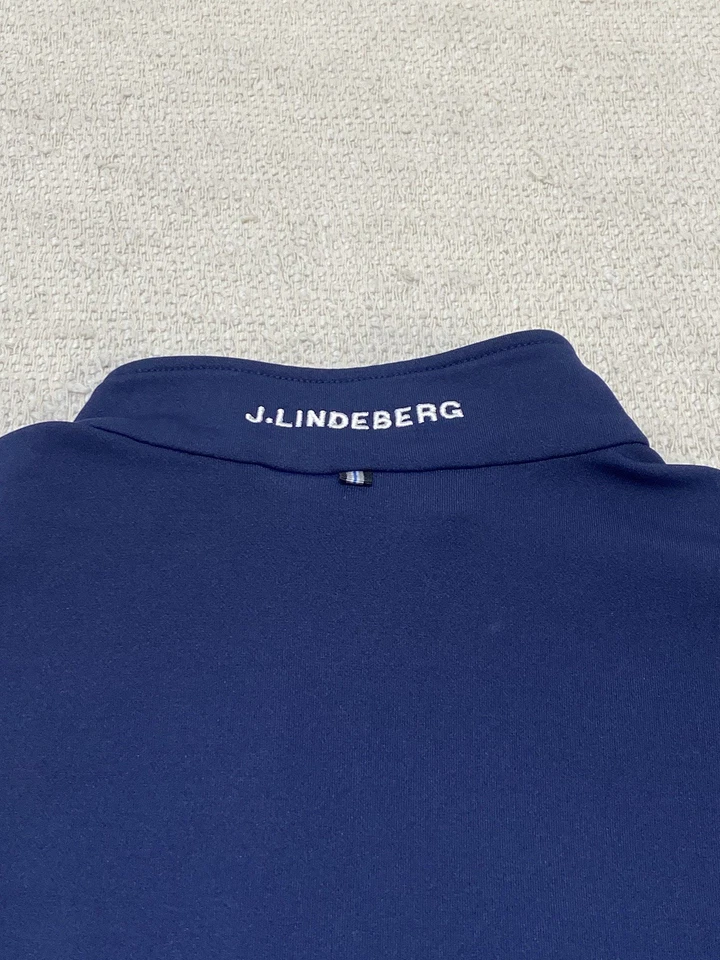 J. Lindeberg 1/4 拉链套衫 Mikael 拉丝 Fieldsensor 男式小号模拟颈部 — 第 4/4 张图片