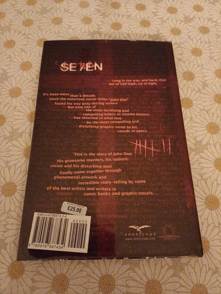 Rare 1st Edition 2007 Se7en Hardback Graphic Novel Foto 2 de 4