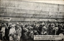 Ak Zeppelin Luftschiff LZ 4 kurz vor der Katastrophe in Echterdingen - 11159882