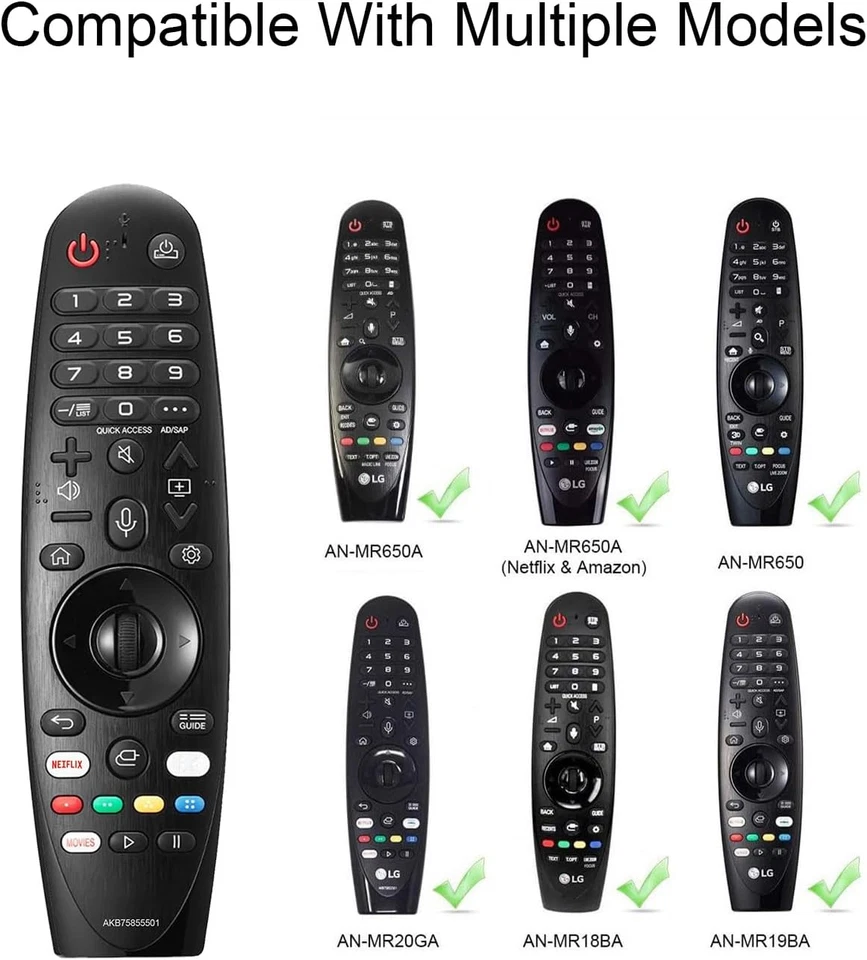 Telecomando Di Ricambio LG Magic Con Funzione Vocale E Puntatore AKB75855501AN-M - Immagine 2 di 4