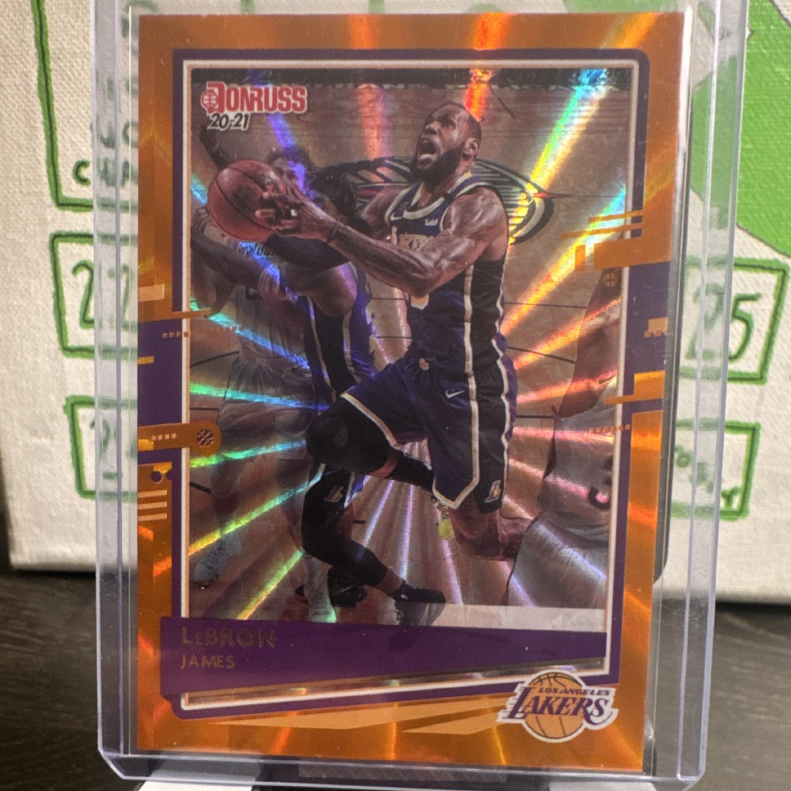 Panini Donruss 20/21 - LeBron James Orange Laser #12 - NBA Lakers Basketball