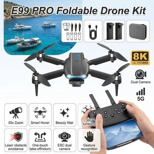 Drone X Pro Quadcopter 2026 5G 4K GPS HD Dual Camera WiFi FPV Foldable RC
