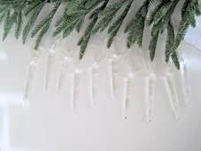 ICICLES Ornament Hand Blown/Made in Colorado USA New BOX OF TEN Each Unique