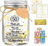 LED Flaschenlicht 50. Geburtstag Geldgeschenke FüR Frau Mann Geschenkidee