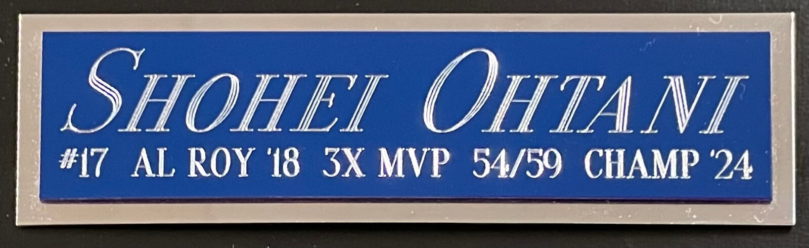 SHOHEI OHTANI DODGERS NAMEPLATE FOR AUTOGRAPHED Signed BASEBALL-JERSEY-PHOTO-BAT