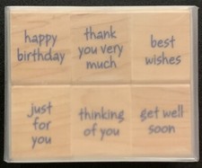 Hero Arts Small Greetings Rubber Stamp Set