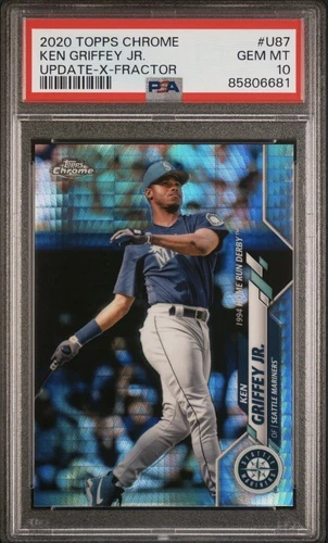 2020 Topps Chrome Update X-Fractor /99 Ken Griffey Jr. #U-87 PSA 10 GEM MINT