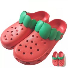 Strawberry Sandal Red Slippers Shoes L Size 24cm-25cm Us-Size 7-8 Japan Kawaii