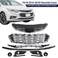 For Chevrolet Cruze 2016-2018 8PCS Front Grille Fog Lights and Air Deflector Set