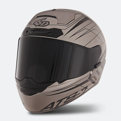6D Carbon Motorradhelm ATS-1R Aero Matt Titan Integralhelm Sport Motorrad