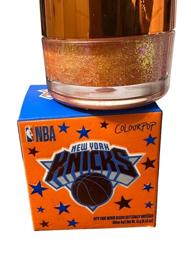 COLOURPOP x NBA New York Knicks palette polvere viso occhi pressata + gel glitter - Foto 2 di 8