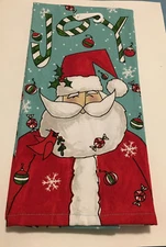 Kay Dee Designs Christmas Holiday Joy Santa Dual Purpose Kitchen Towel