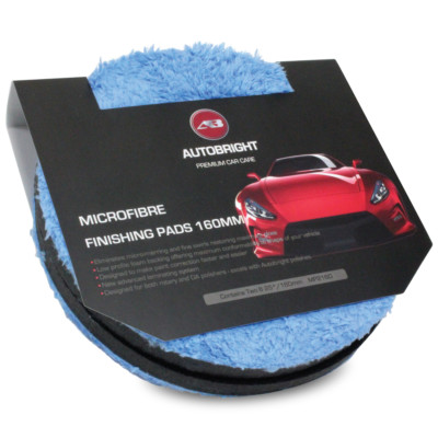Mikrofaser Pads blau 160 mm - 6 Zoll Doppelpack Maschine Polieren Auto Detaillierung