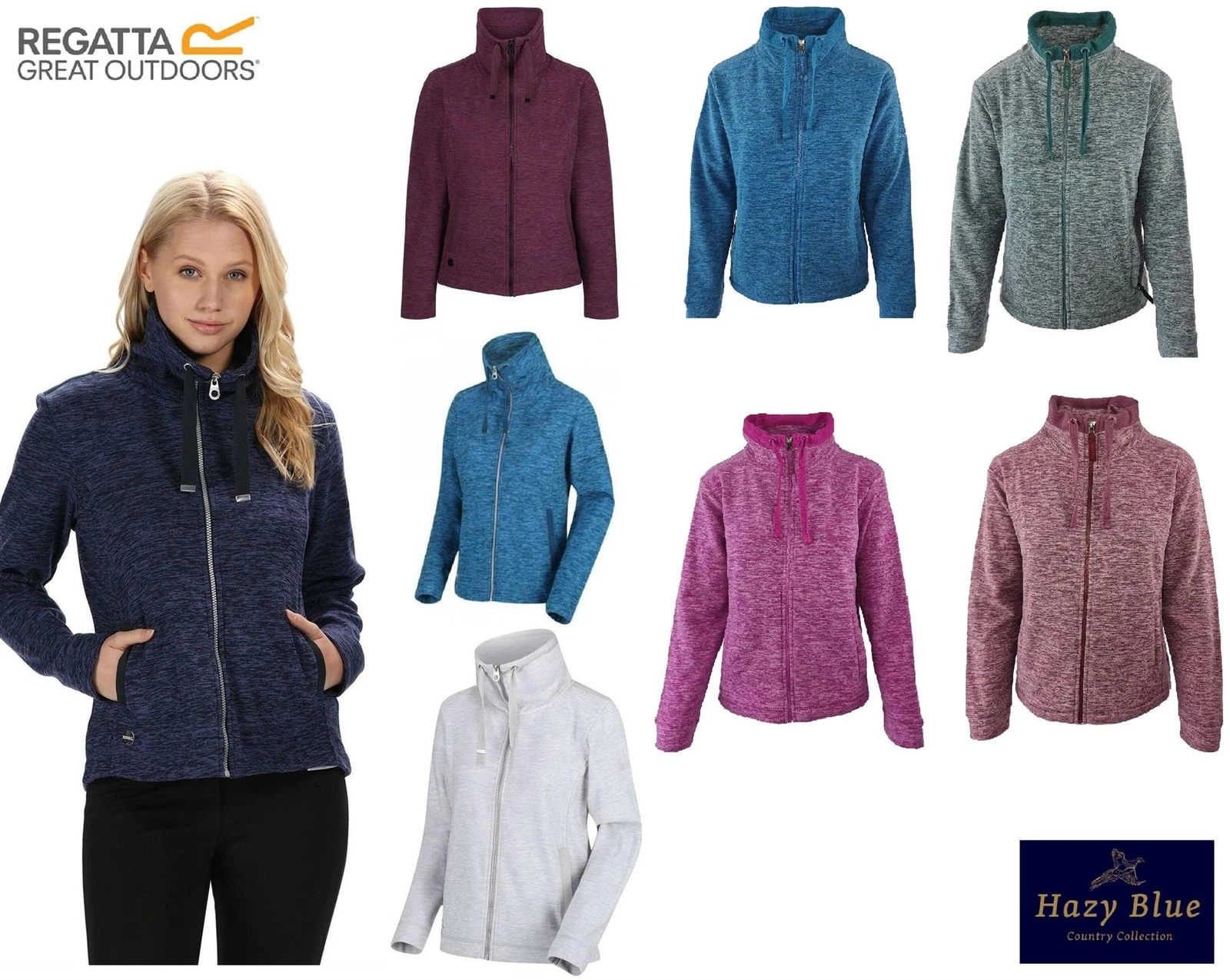 Hazy Blue Womens Lightweight Full Zip Micro Fleece
Opens in a new window or tab