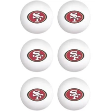 NFL San Francisco 49ers PING Pong Balls - 6 Pack, New