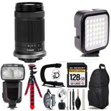 Canon RF-S 18-150mm f/3.5-6.3 IS STM Lens LED Light - 128GB Accessory Bundle