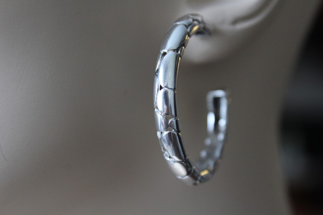 John Hardy Kali Silver Large Hoop Earrings Ebay John Hardy Designer Sterling Silver Kali Pebble Large Hoop Pierced Earrings Nwts