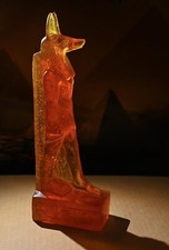 Egyptian statue of God Of Death Anubis polystone casted resin made in Egypt.