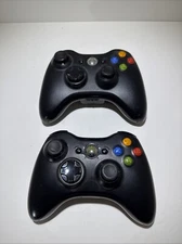 Microsoft Xbox 360 Wireless Gaming Controller - Pair - Untested