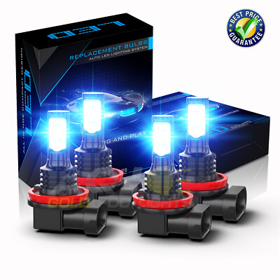 For Buick Allure 2005-2010 4x 8000K Blue LED Headlight Hi&Low Beam Kit Bulb