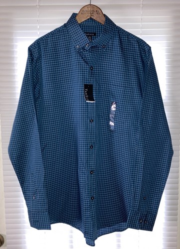 NWT VAN HEUSEN MEN'S GREEN PREMIUM NON-IRON DRESS SHIRT SMALL - Picture 6 of 6
