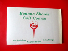 vtg - Golf Scorecard - BENONA SHORES GOLF COURSE gc - Shelby MI