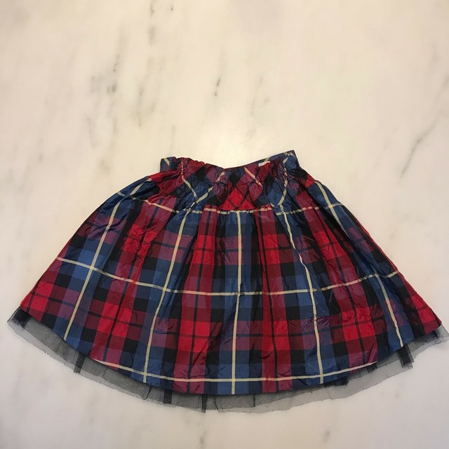 Lands End girls taffeta skirt size 4 4t holiday christmas plaid red blue black eBay