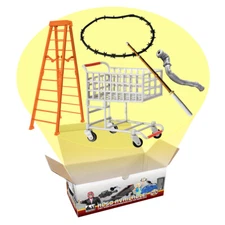 ULTIMATE Five Piece Shopping Cart Accessory Set for WWE & AEW Wrestling Figures