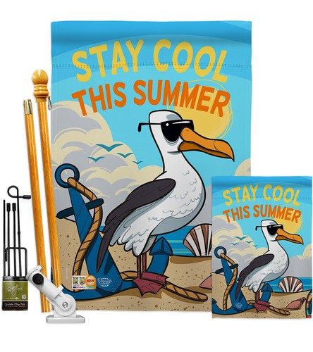 Stay Cool This Summer Garden Flag Fun In The Sun Decorative Yard House Banner - Picture 5 of 13