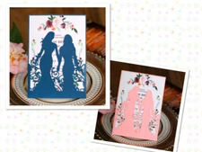 10pcs Laser Cut Two Brides Lesbian Couples Wedding Party Invitation Cards 