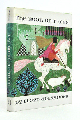 THE BOOK OF THREE Lloyd Alexander 20th Printing Prydain HBDJ EXC L1