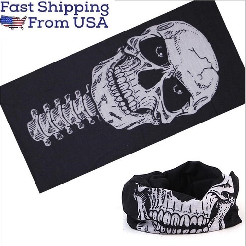 Skull Face Covering Mask Neck Warmer Gaiter Tube Scarf Biker Balaclava Bandana E - Foto 9