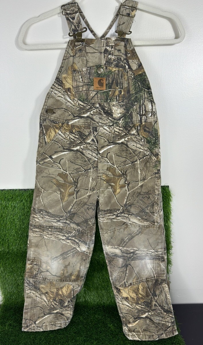 Carhartt Mossy Green Oak Hunting Camouflage Overalls Size 6 Youth
