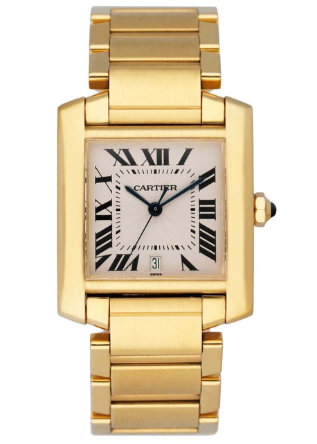 Cartier Tank White Men's Yellow Gold 